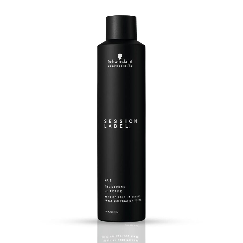 Schwarzkopf Professional Session Label Strong Hold Hair Spray for Men Women | Long-Lasting, Weightless Hold & Anti-Frizz Finish for All Hair Types | Professional Hair Styling & Care - 300 ML