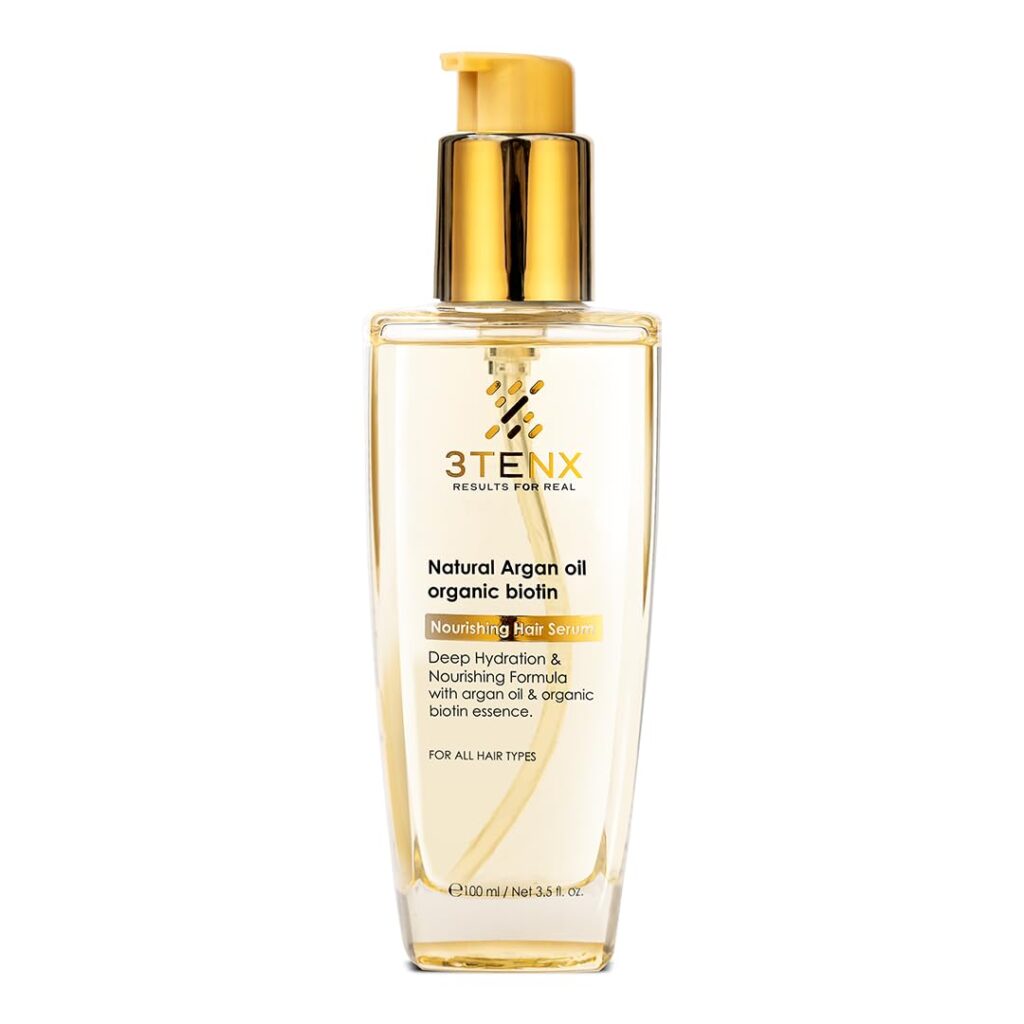 3TENX Nourishing Hair Serum | Shine & Protection for Dry, Frizzy Hair | Hydrates, Smooths & Nourishes | Salon Grade, Color Safe, Heat Protection | Paraben & Sulphate Free | All Hair Types (100ml)