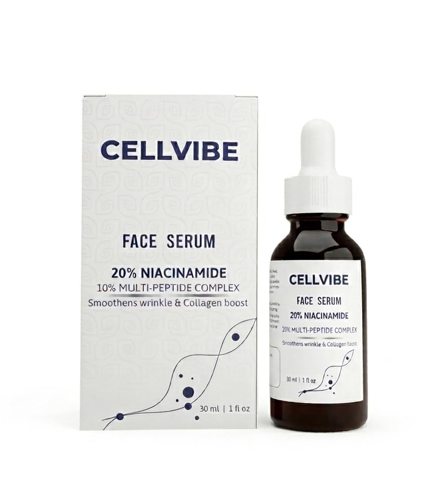 Face Serum with 20% Niacinamide +10% Multi-Peptide Complex for Acne Marks, Oil Control & Pore Minimizing | Skin Brightening & Anti-Aging Serum for Men & Women | 30 ml