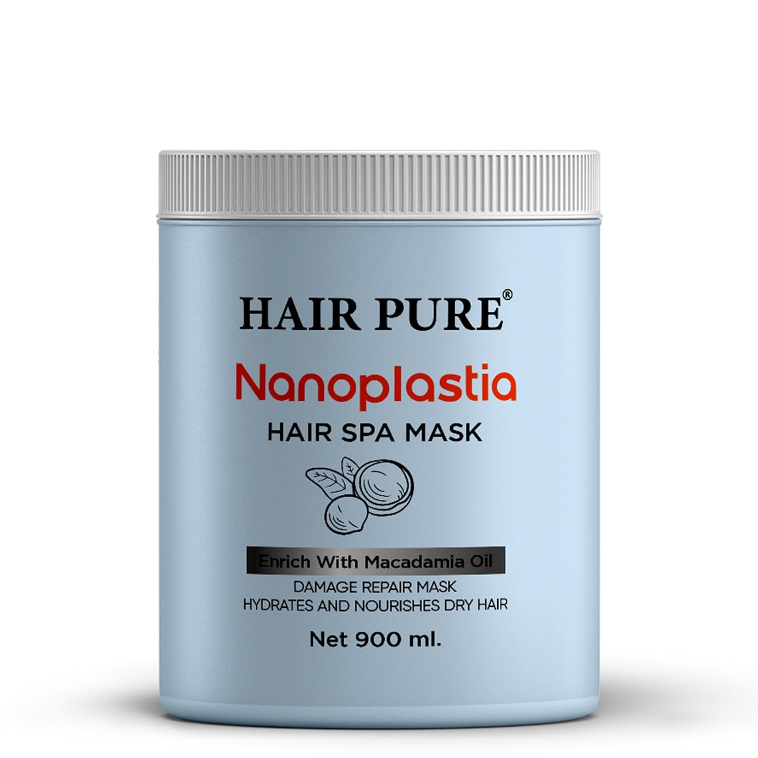 Hair Pure Nanoplastia Hair SPA Mask | Deep Nourishment & Smoothing Treatment | Professional-Grade Hydration, Frizz Control, and Hair Repair for All Hair Types | Restores Shine & Healthy Hair, 900ml