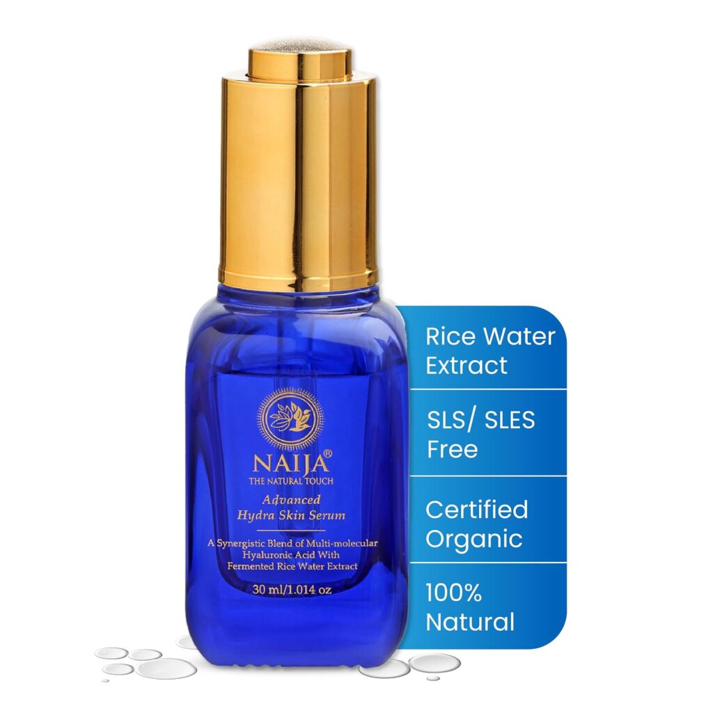 Naija Organics Hydration Infusion Serum | ECOCERT Certified | Hyaluronic Acid & Fermented Rice Water | Instant Moisture for All Skin Types | 30ml